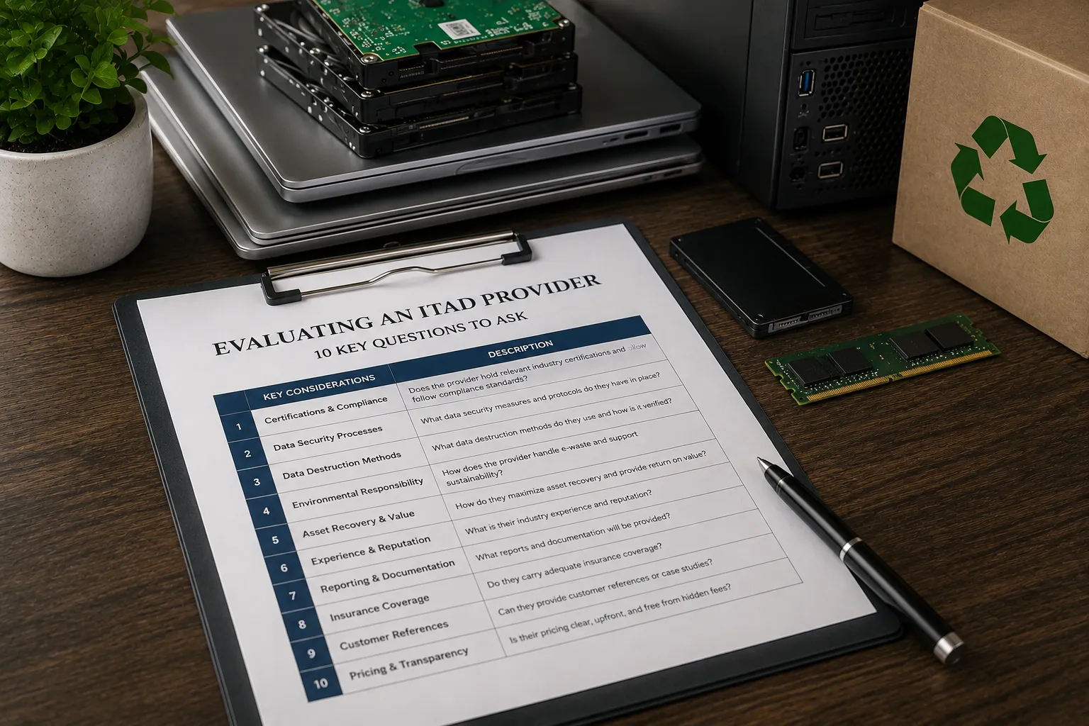 10 Questions to Ask Before Hiring an ITAD Provider