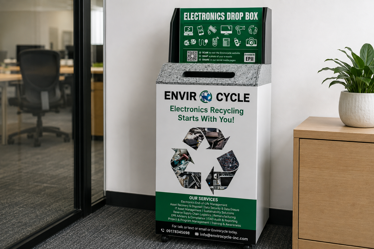 E-Waste Collection Bins for Offices: A Simple Way to Strengthen Your Company's Recycling Efforts