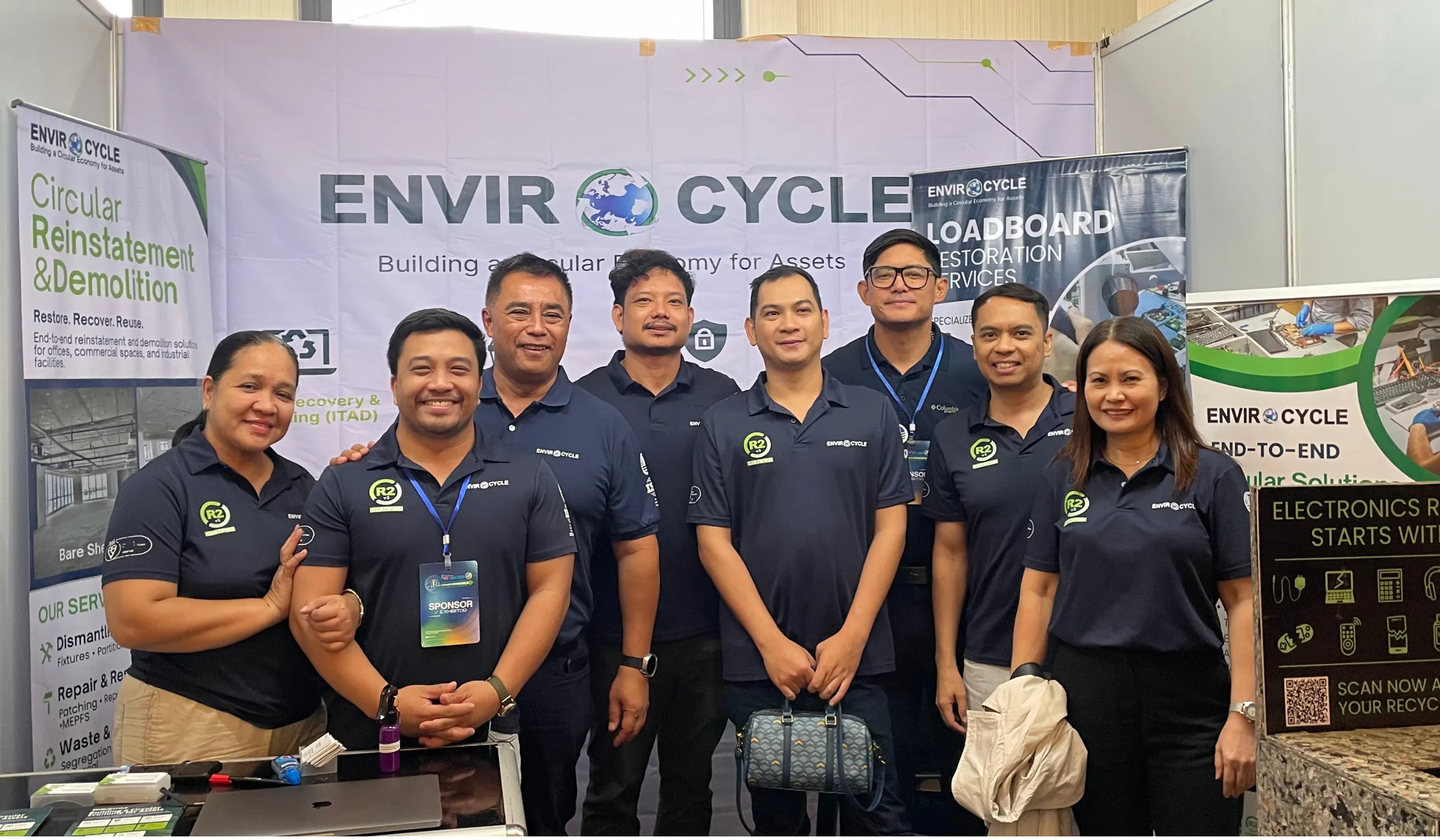 Envirocycle team at the Envirocycle booth during the 8th PCAPI event